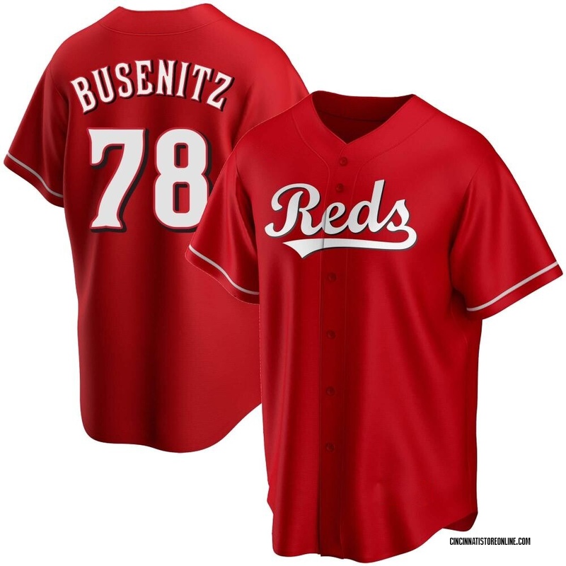 Alan Busenitz Men's Cincinnati Reds Road Jersey - Gray Replica