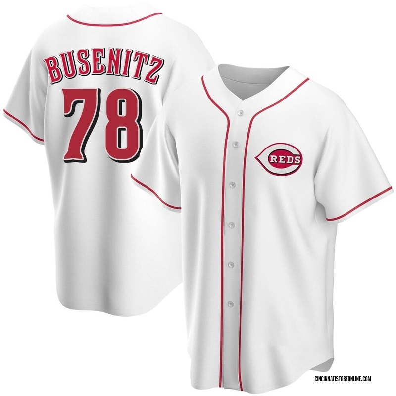 Alan Busenitz Men's Cincinnati Reds Road Jersey - Gray Replica