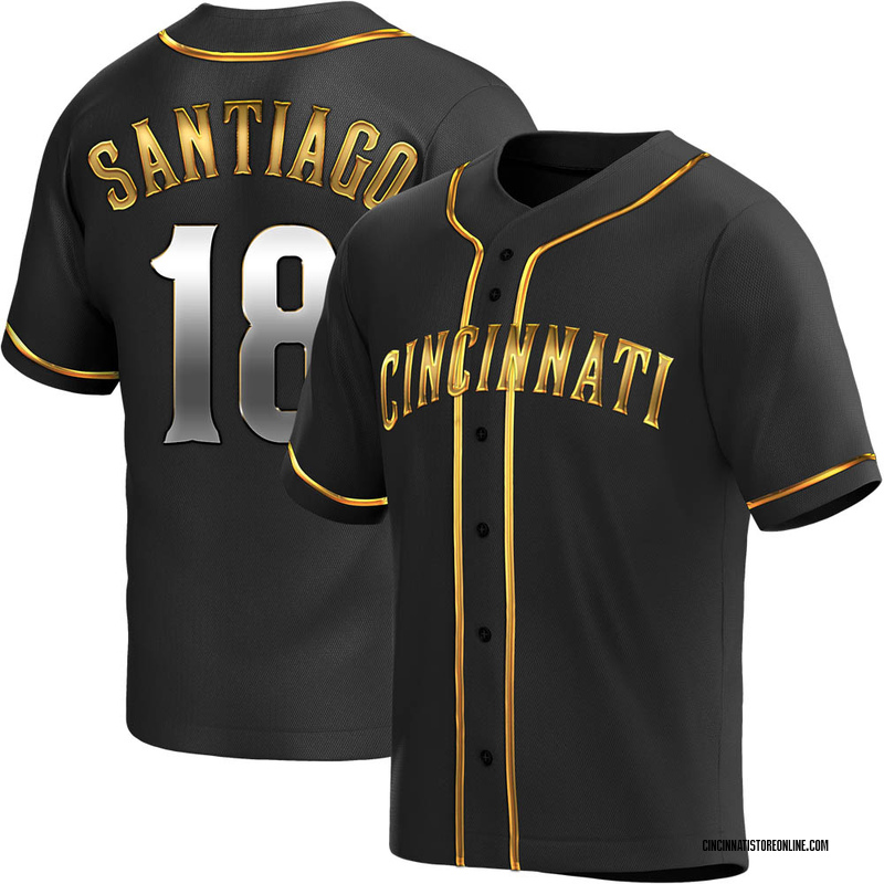 Benito Santiago Youth Cincinnati Reds Pitch Fashion Jersey - Black