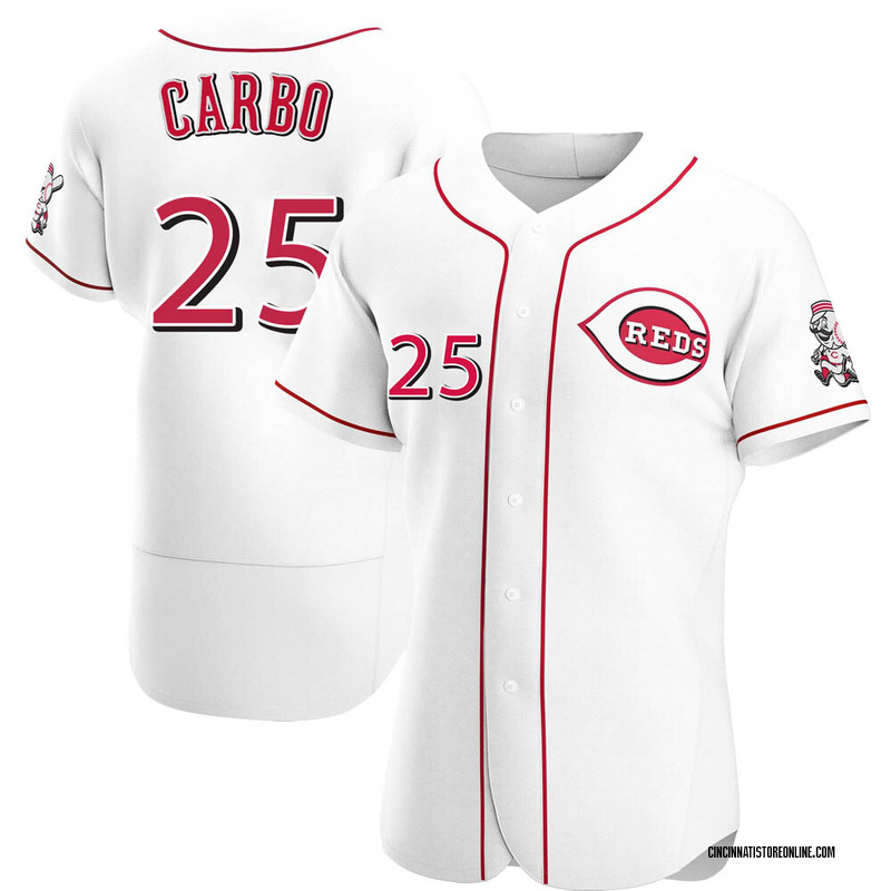 Bernie Carbo Men's Cincinnati Reds Home Jersey - White Authentic