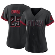 Bernie Carbo Women's Cincinnati Reds 2023 City Connect Jersey - Black Replica