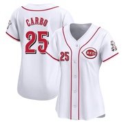 Bernie Carbo Women's Cincinnati Reds Home Jersey - White Limited