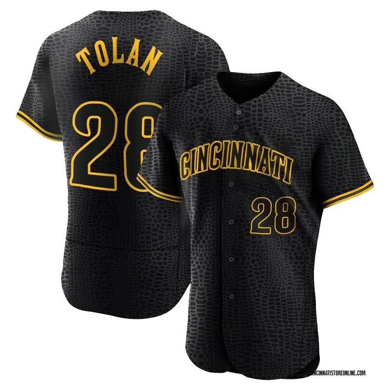 Women's Cincinnati Reds ＃28 Bobby Tolan Black Branded Midnight