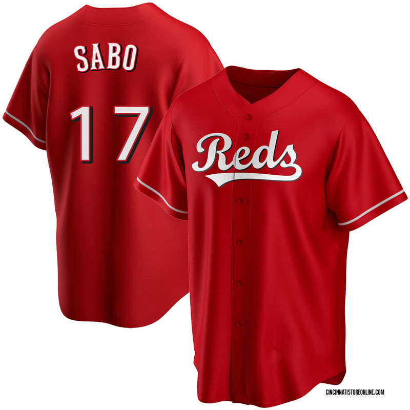 Chris Sabo Men's Cincinnati Reds Road Jersey - Gray Replica