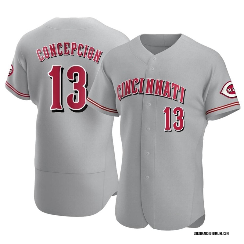 Dave Concepcion Men's Cincinnati Reds Throwback Jersey - Grey Replica