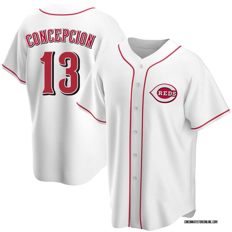 Dave Concepcion Youth Cincinnati Reds Home Cooperstown Collection Jersey -  White Replica