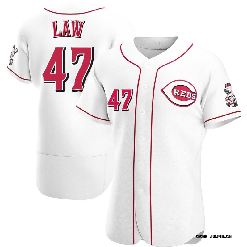 Derek Law -- Game Used -- 2022 Los Rojos Jersey -- MIL vs. CIN on