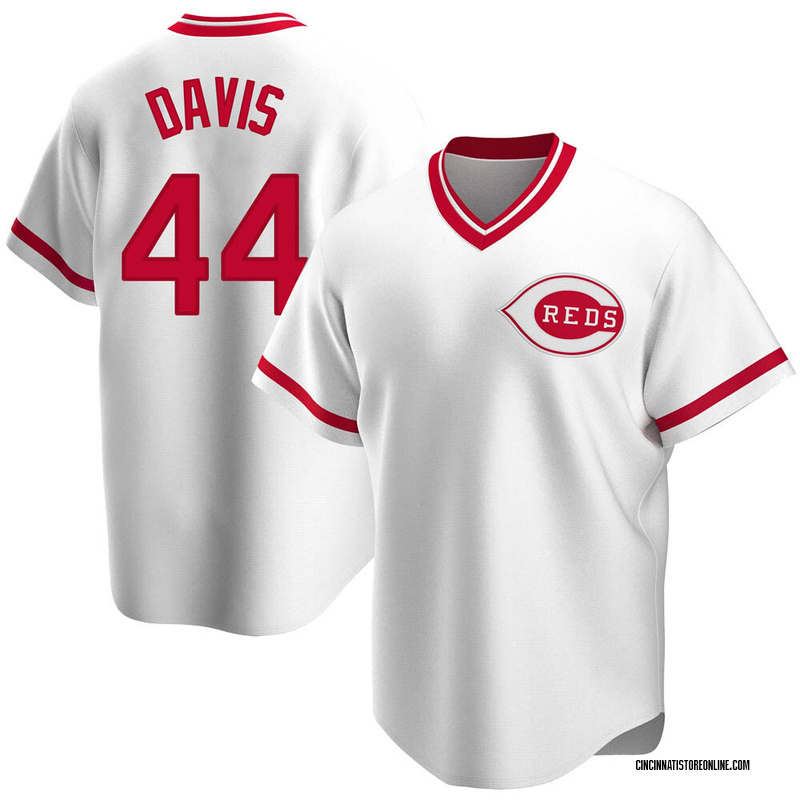 Eric Davis Men's Cincinnati Reds Home Cooperstown Collection Jersey - White  Replica