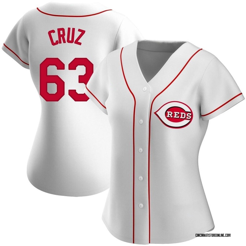 Fernando Cruz Women's Nike White Cincinnati Reds Home Replica Custom Jersey Size: Small