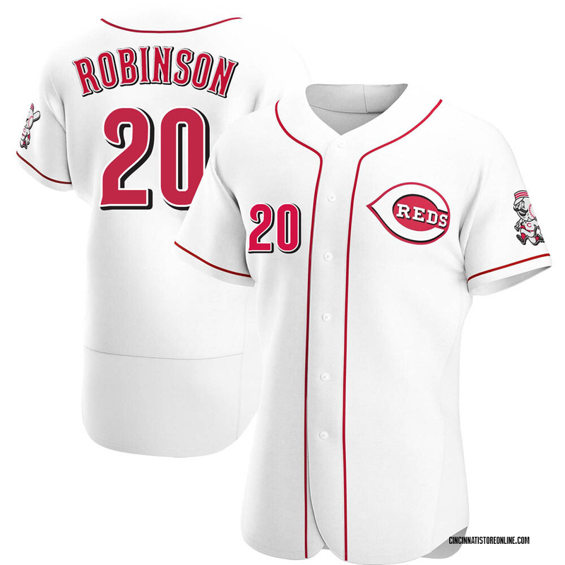 Frank Robinson Men's Cincinnati Reds Home Cooperstown Collection Jersey -  White Replica