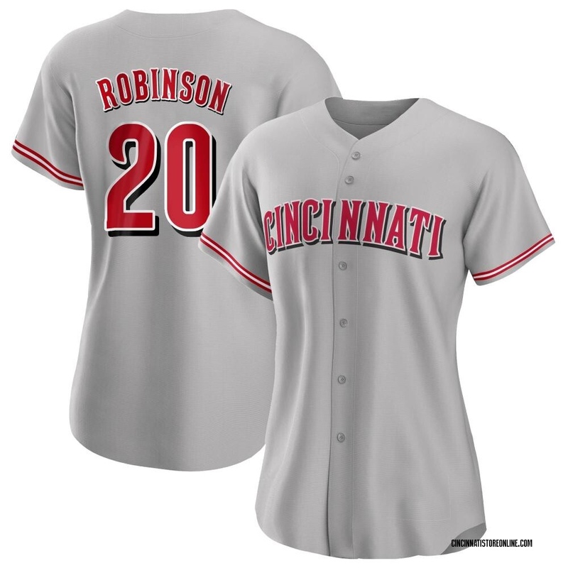 Cincinnati Reds Nike Road Custom Replica Jersey - Gray