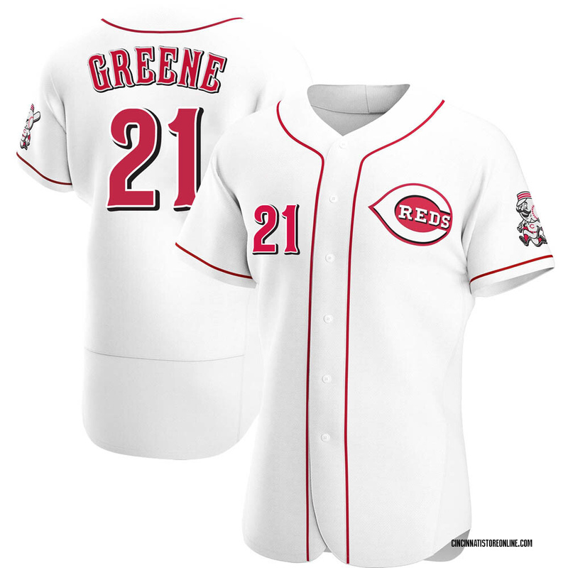Hunter Greene Men's Cincinnati Reds Home Jersey - White Authentic