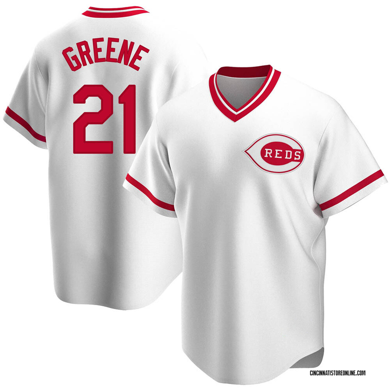 Fan Gear Nation Youth Cincinnati Reds Hunter Greene Cool Base Replica Home Jersey - White L / White