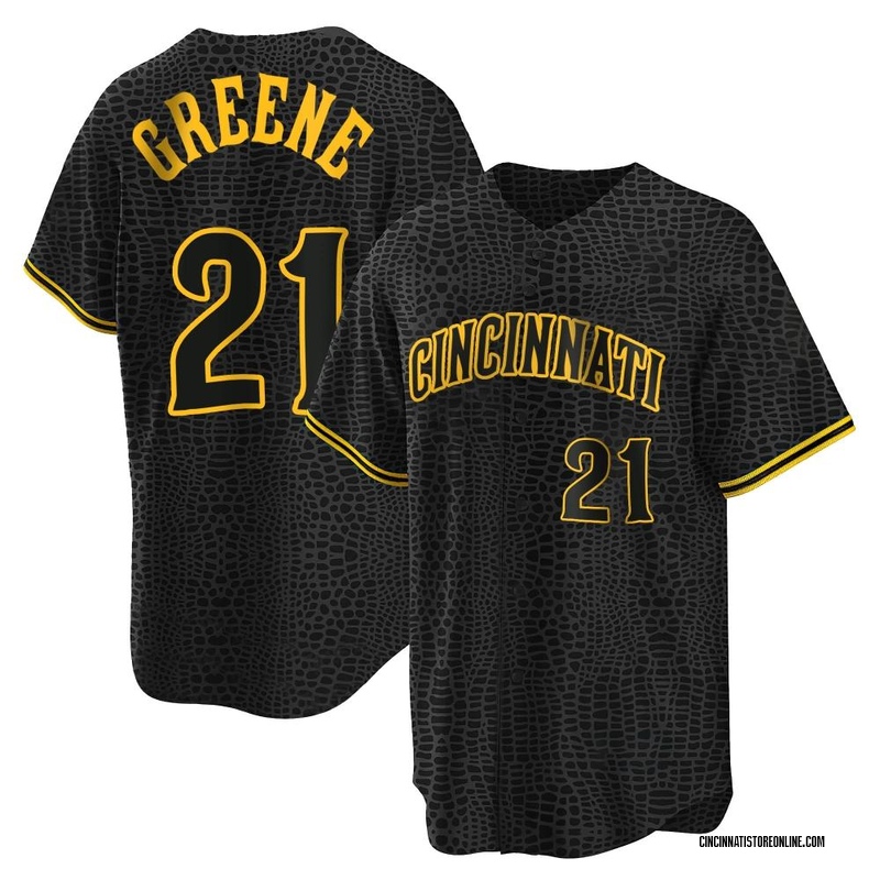 Hunter Greene Youth Cincinnati Reds Alternate Jersey - Black