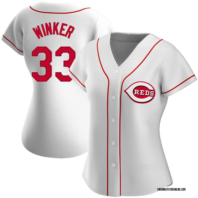 Jesse Winker Men's Cincinnati Reds Home Jersey - White Authentic