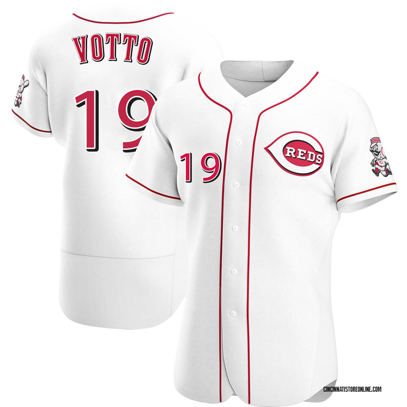 Joey Votto Men's Cincinnati Reds Home Jersey - White Authentic