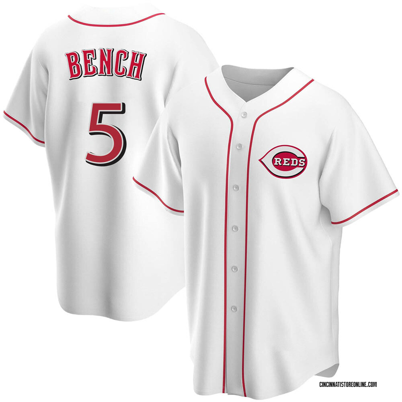 Johnny Bench Men's Cincinnati Reds Home Jersey - White Replica