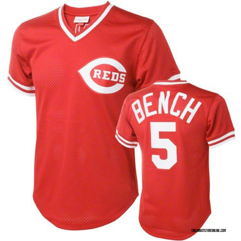 Johnny Bench Men's Cincinnati Reds Throwback Jersey - Red Authentic