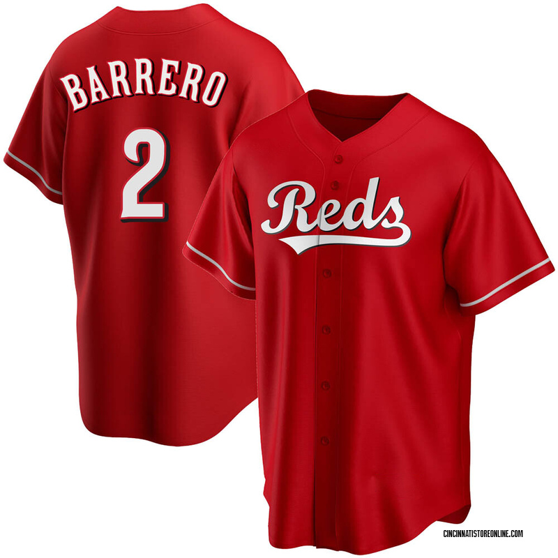 Custom Men's Cincinnati Reds Alternate Jersey - Black Golden Replica