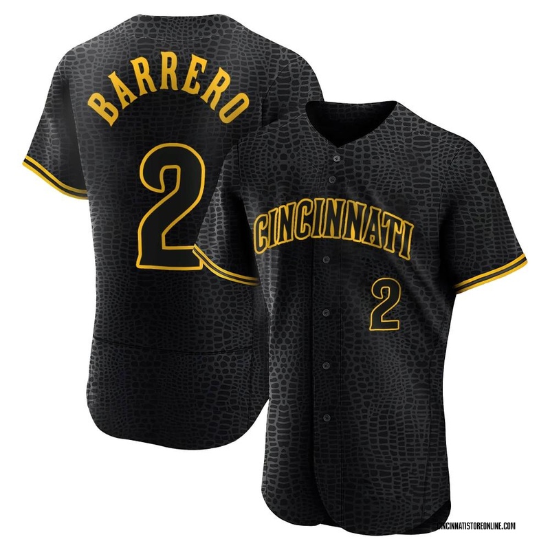 Jose Barrero Men's Cincinnati Reds 2023 City Connect Jersey - Black  Authentic