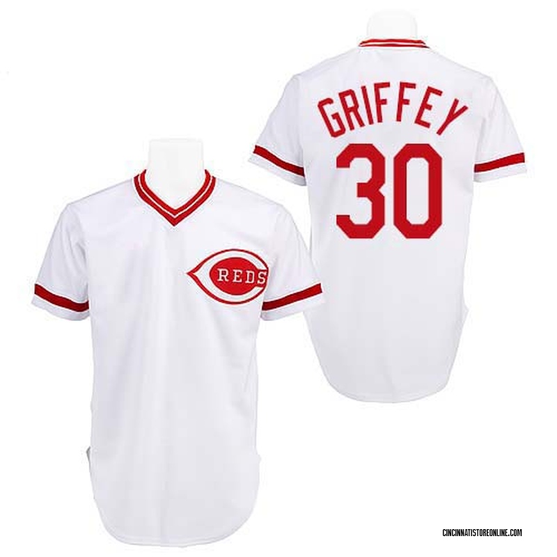 Youth Ken Griffey Cincinnati Reds Replica White Home Jersey