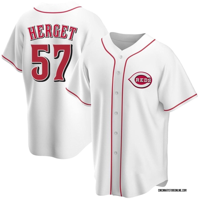 Kevin Herget Men's Cincinnati Reds Snake Skin City Jersey - Black