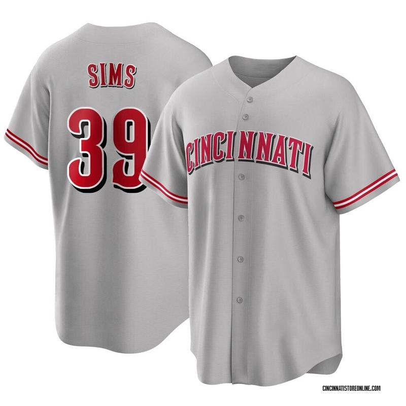 Lucas Sims Men's Cincinnati Reds Alternate Jersey - Red Authentic