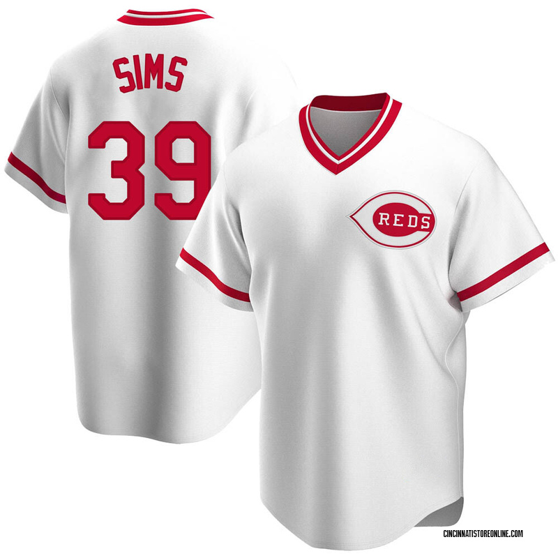 Lucas Sims Men's Cincinnati Reds Alternate Jersey - Red Authentic