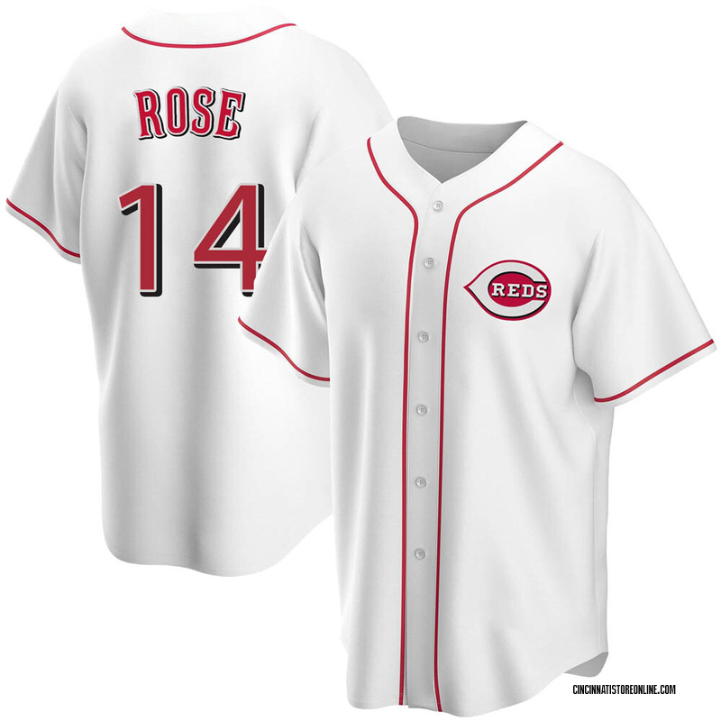 Pete Rose Men's Cincinnati Reds Home Jersey - White Replica