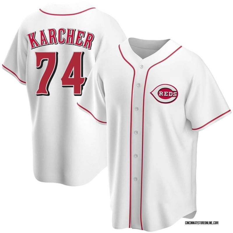 Ricky Karcher Men's Cincinnati Reds Road Jersey - Gray Authentic