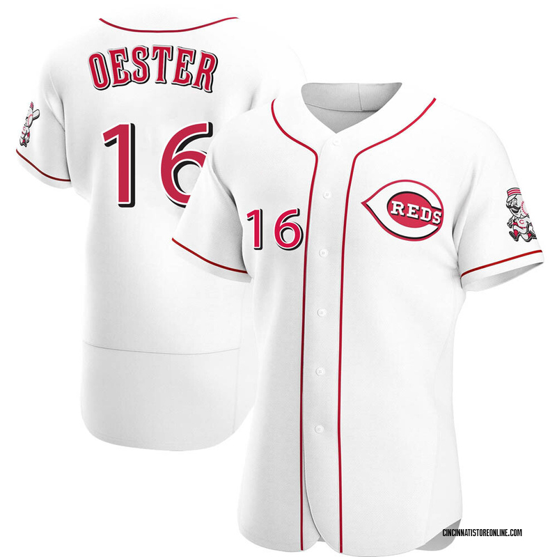 Men's Ron Oester Cincinnati Reds Authentic White Home Jersey