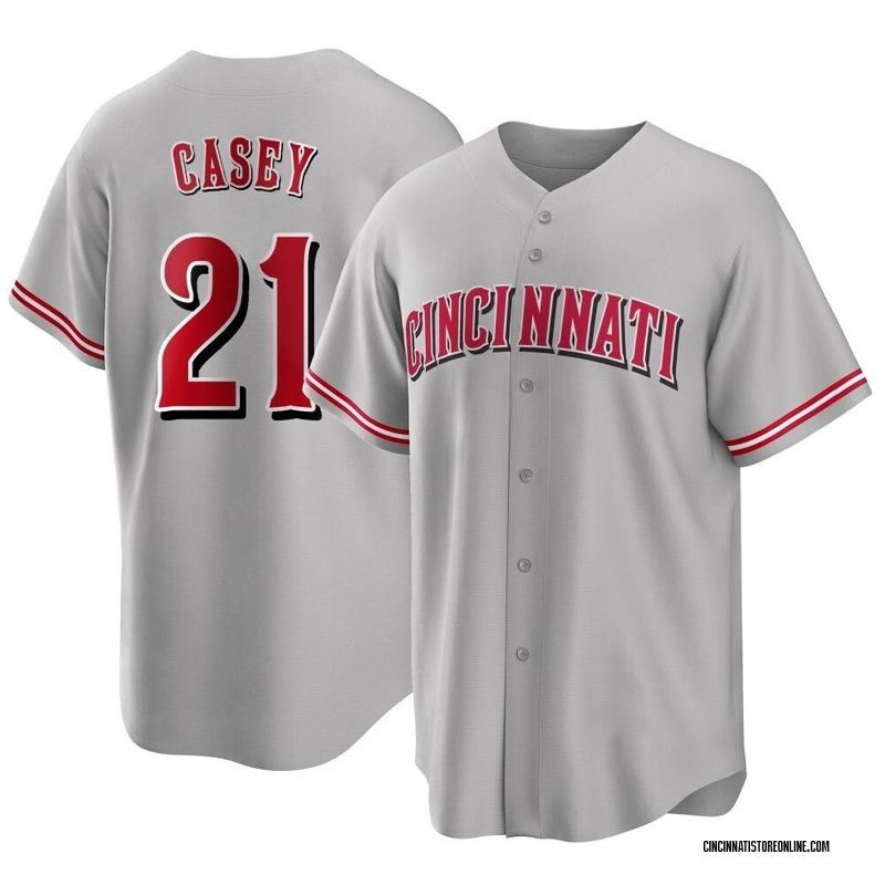Sean Casey Men's Cincinnati Reds Road Jersey - Gray Replica