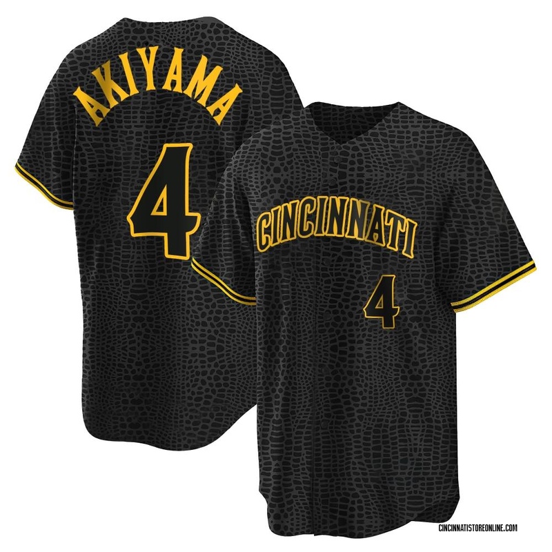 Shogo Akiyama Men's Cincinnati Reds Alternate Jersey - Black