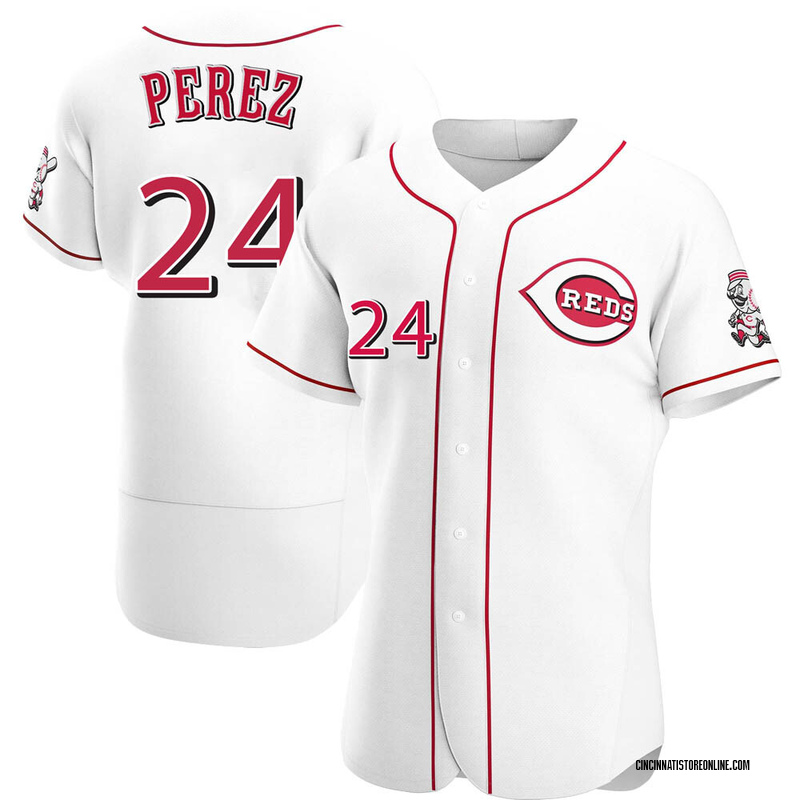 CINCINNATI REDS TONY PEREZ WHITE RETRO STITCHED PULLOVER JERSEY NWT LARGE  44