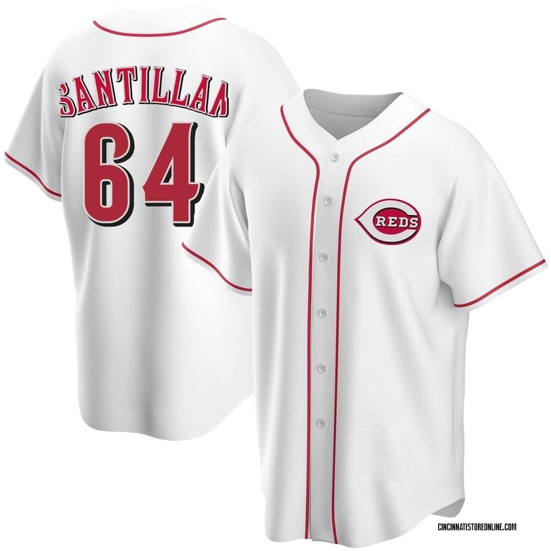 Tony Santillan Men's Cincinnati Reds Alternate Jersey - Black Golden Replica