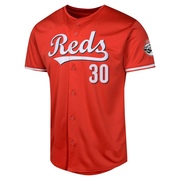 Will Benson Men's Cincinnati Reds Alternate Jersey - Red Limited