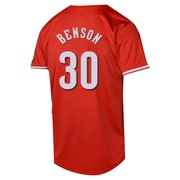 Will Benson Men's Cincinnati Reds Alternate Jersey - Red Limited