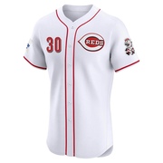 Will Benson Men's Cincinnati Reds Home Patch Jersey - White Elite