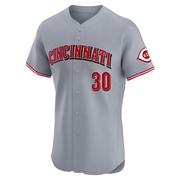 Will Benson Men's Cincinnati Reds Road Jersey - Gray Elite